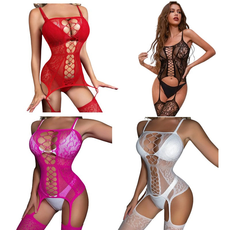 Ultra-Sexy Hollow Fishnet Teddy Lingerie for Women