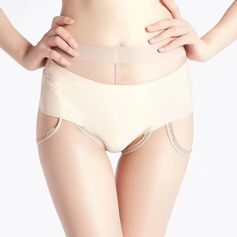 Barely There – Ultra-Thin Crotchless Tights