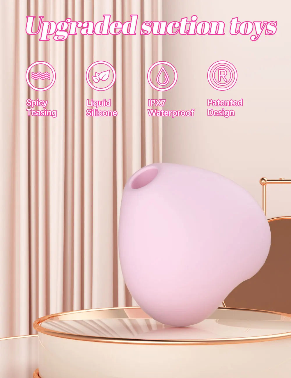 Air Kiss Clit or Nipple Sucker – Intense Pleasure Vacuum Vibrator for Women