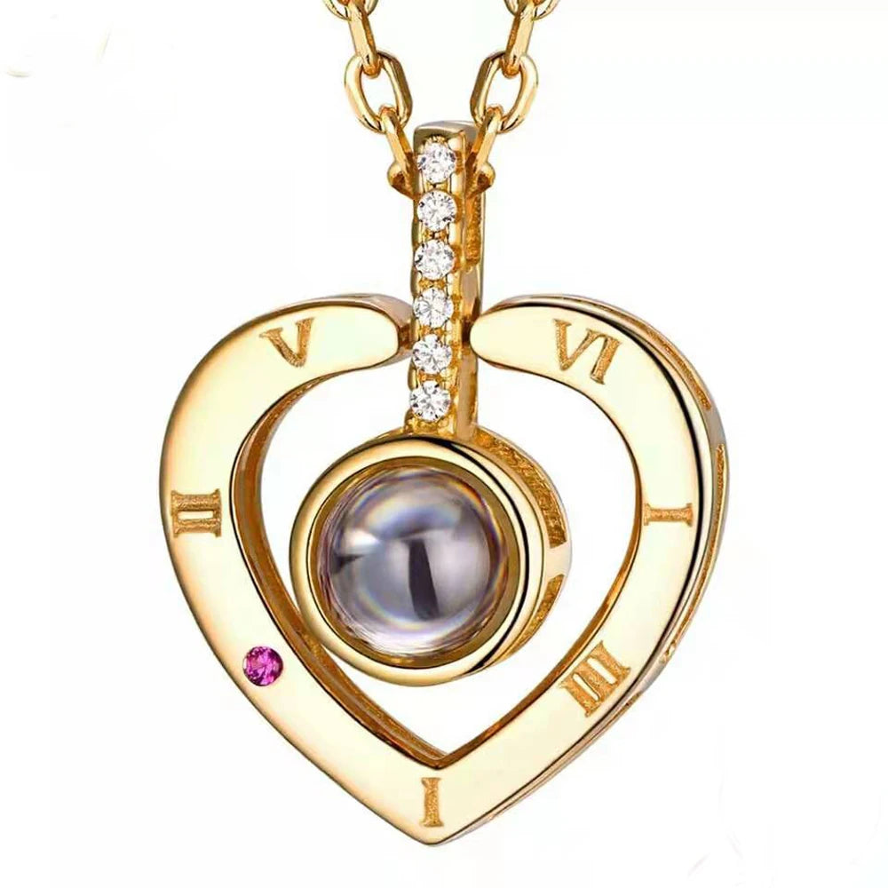 “I Love You in 100 Languages” Heart Necklace