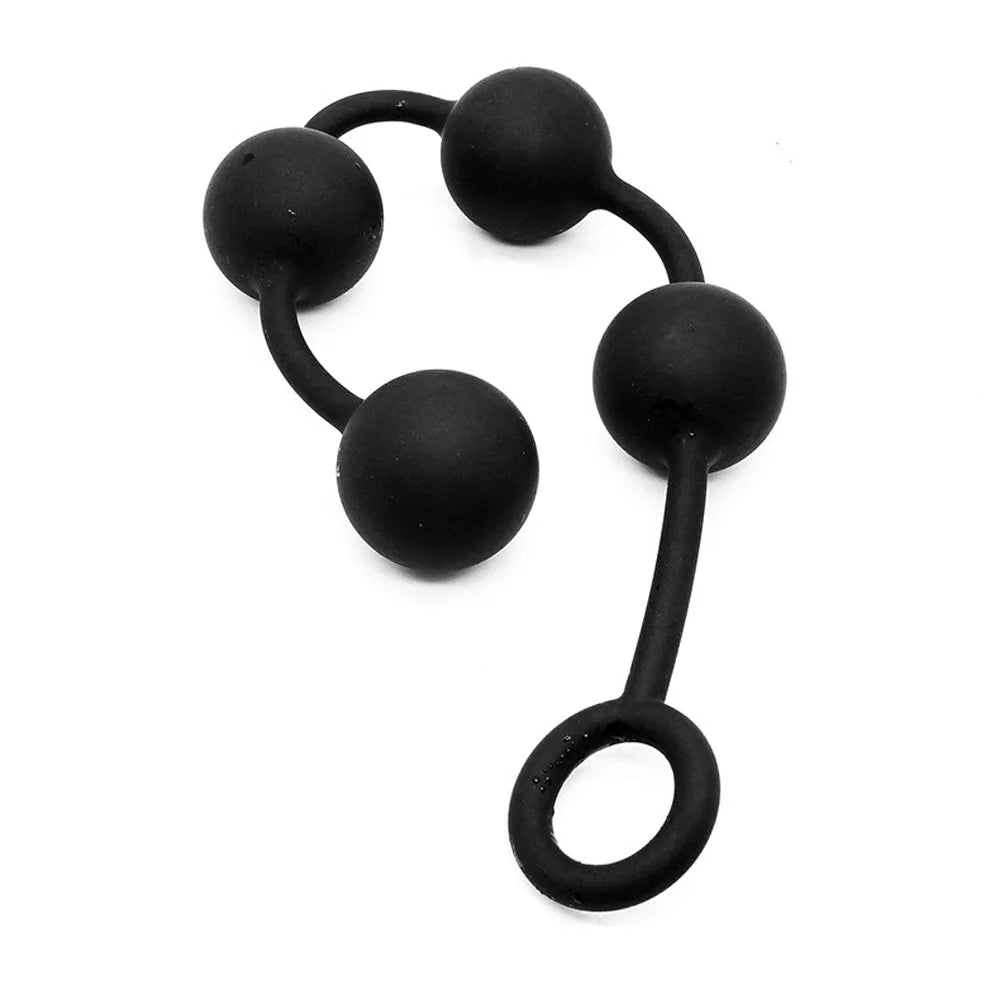 DeepFlex – Hard Silicone Anal Beads Plug for Unisex Pleasure & Training
