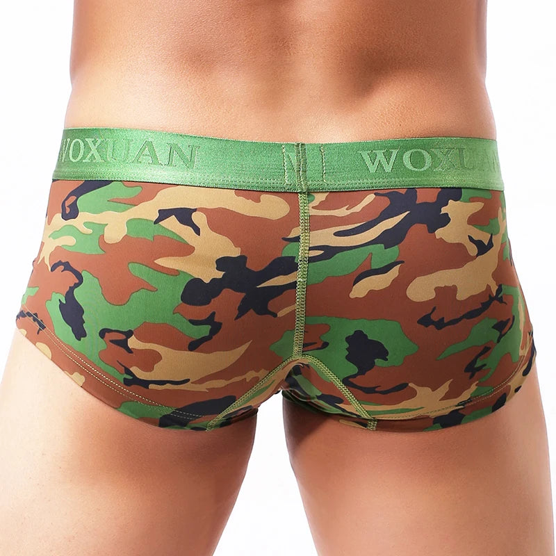 Choice of Men’s Camouflage Boxer Shorts – Tight Fit with U-Convex Pouch Sexy Underwear