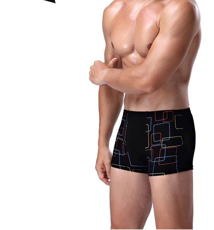 Men’s Bamboo Fiber Boxer Shorts – Breathable Modal Underwear, Striped Plus Size L–5XL