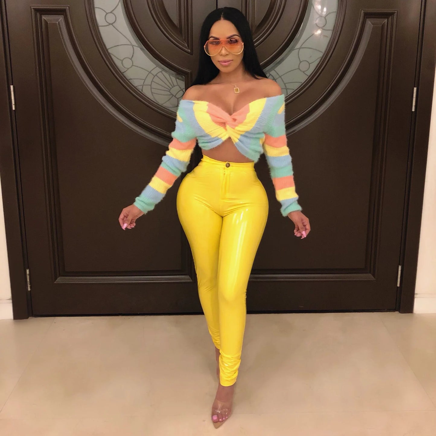 Own the Night –  Wet Look PU Leather Leggings