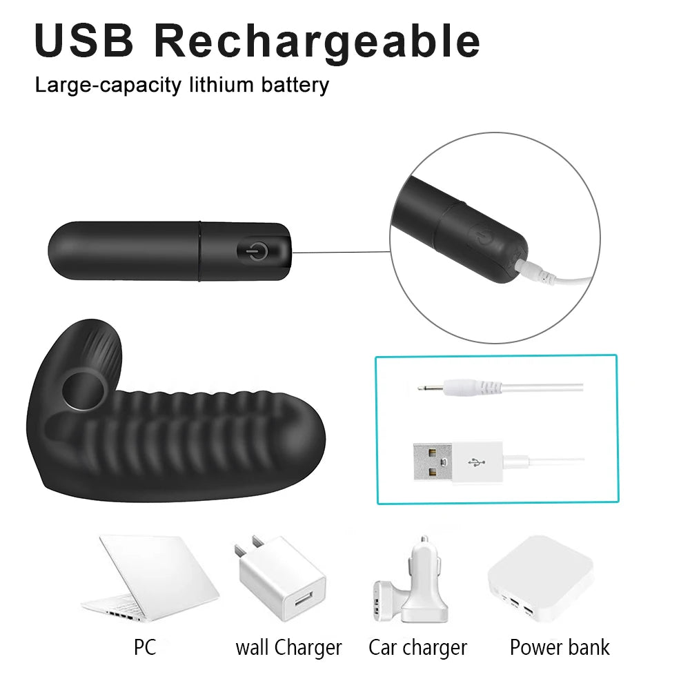 Finger Sleeve Vibrator Finger Vibe G-Spot Teaser – Clitoris & Prostate Pleaser for Her, Him & Them