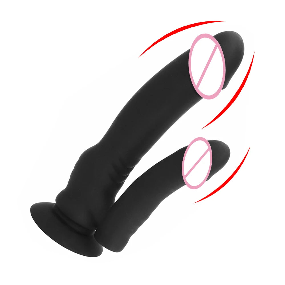 Silicone Dual-Ended Vibrator – G-Spot & Clitoral Stimulator with Anal Plug Design – Waterproof Double Dildo for Intense Female Pleasure