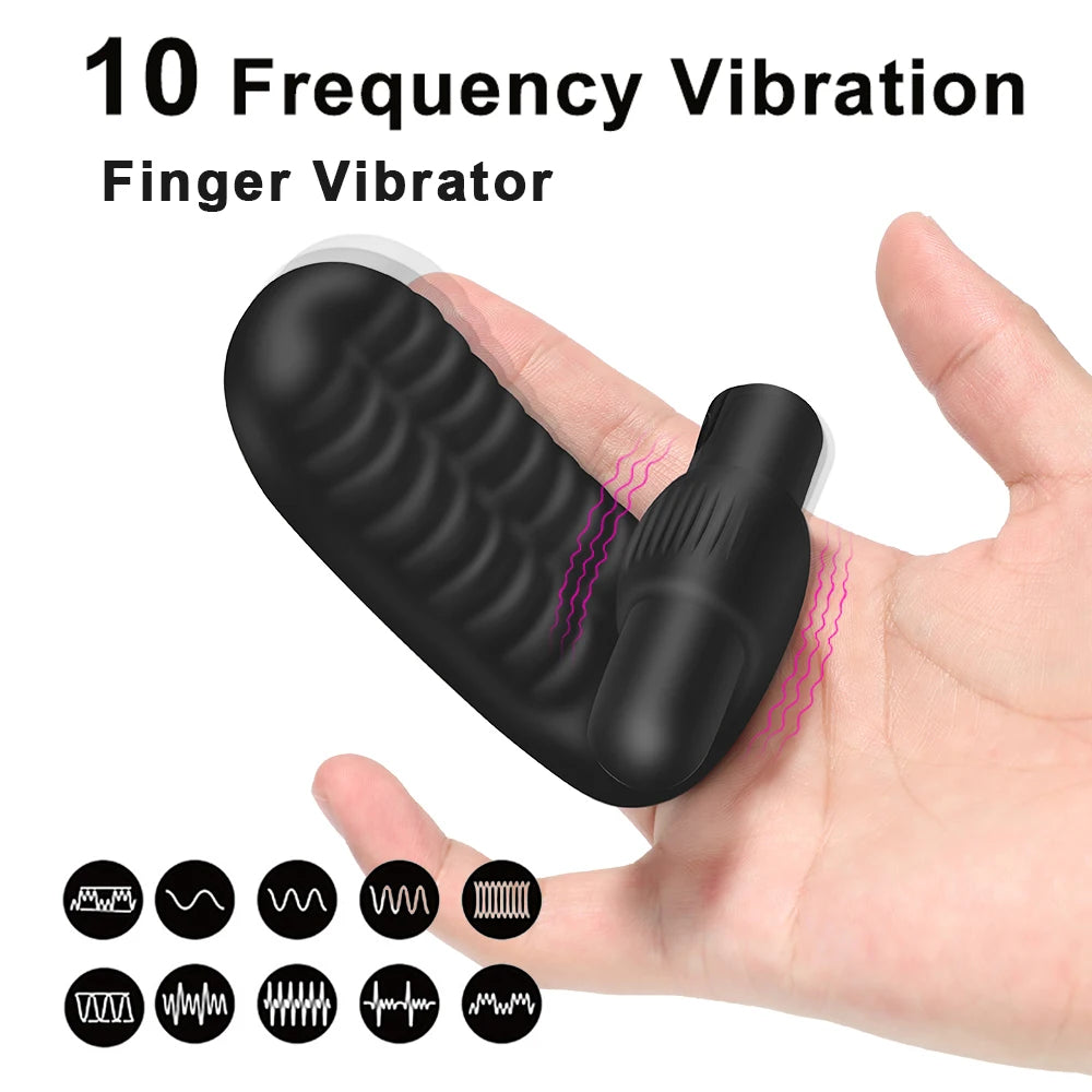 Finger Sleeve Vibrator Finger Vibe G-Spot Teaser – Clitoris & Prostate Pleaser for Her, Him & Them