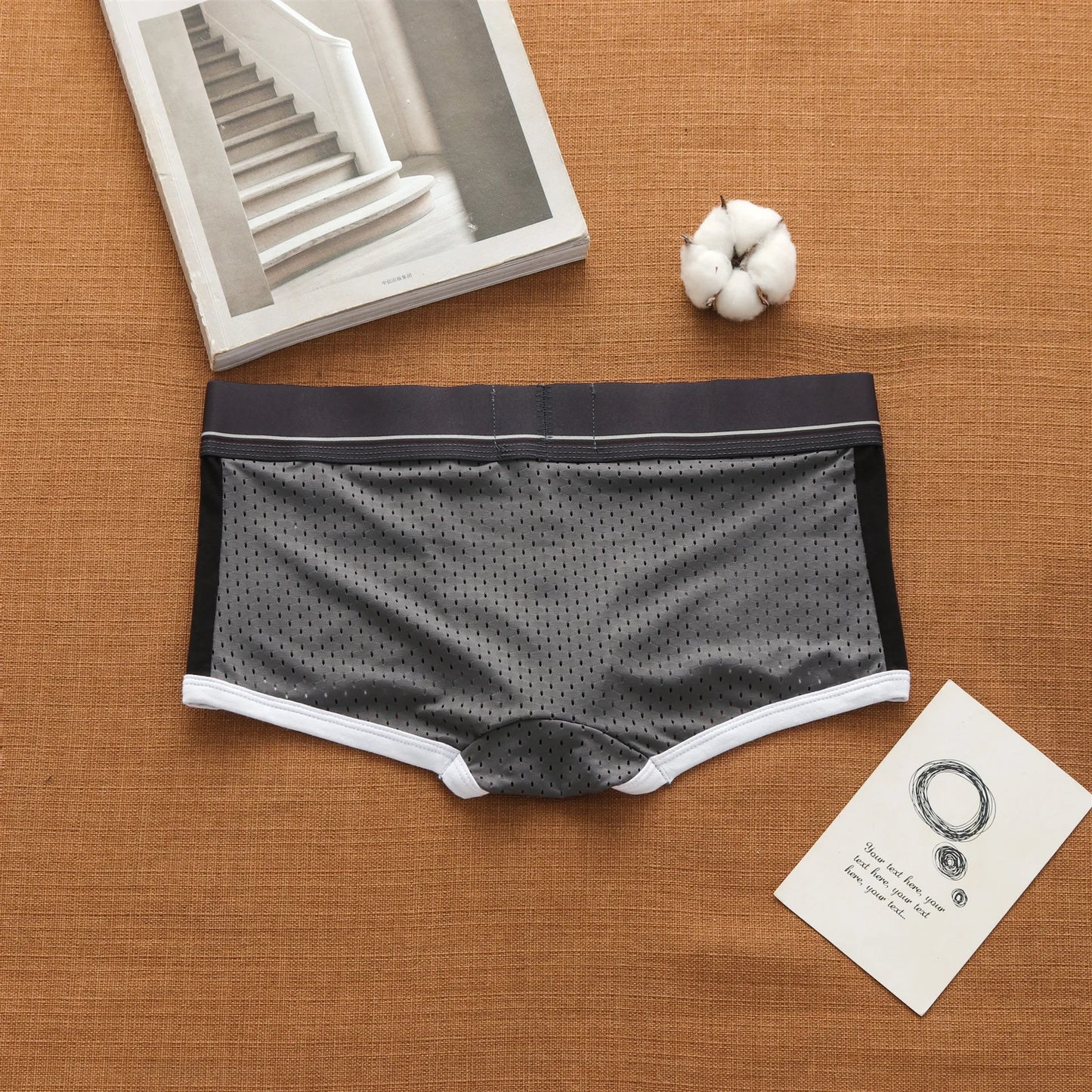 Men’s Low-Waist Ice Mesh Boxers – Breathable, Comfortable, Sexy Fashion Underwear