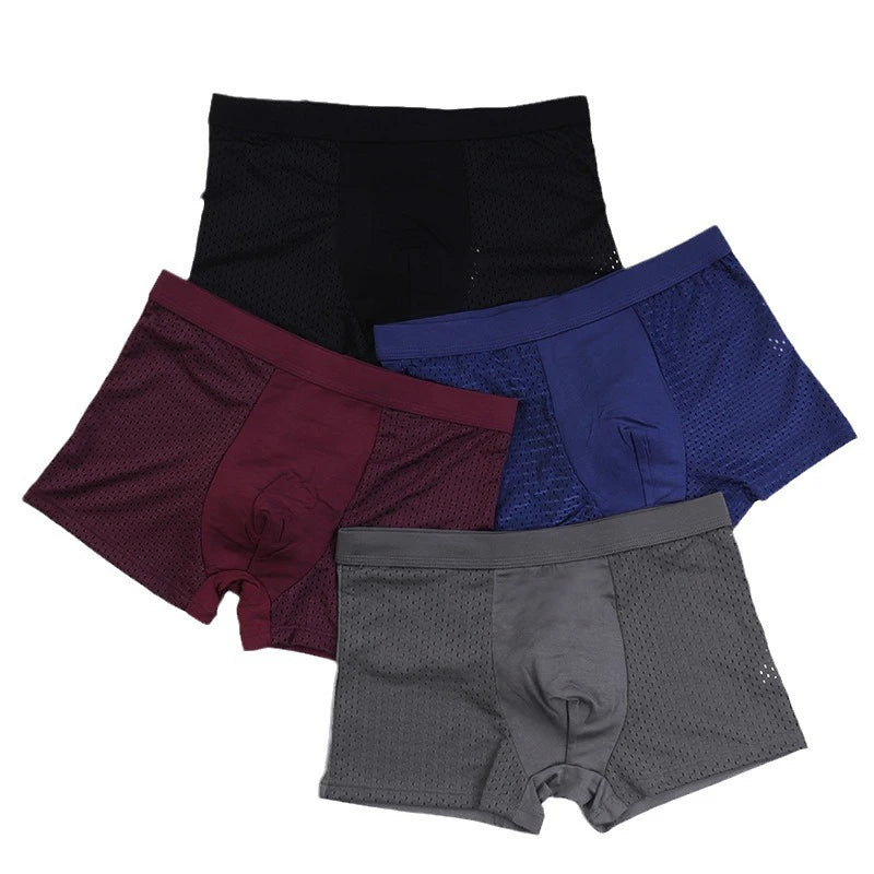 Slim Fit Comfort – Men’s Ice Silk Boxer Shorts 4 Pack