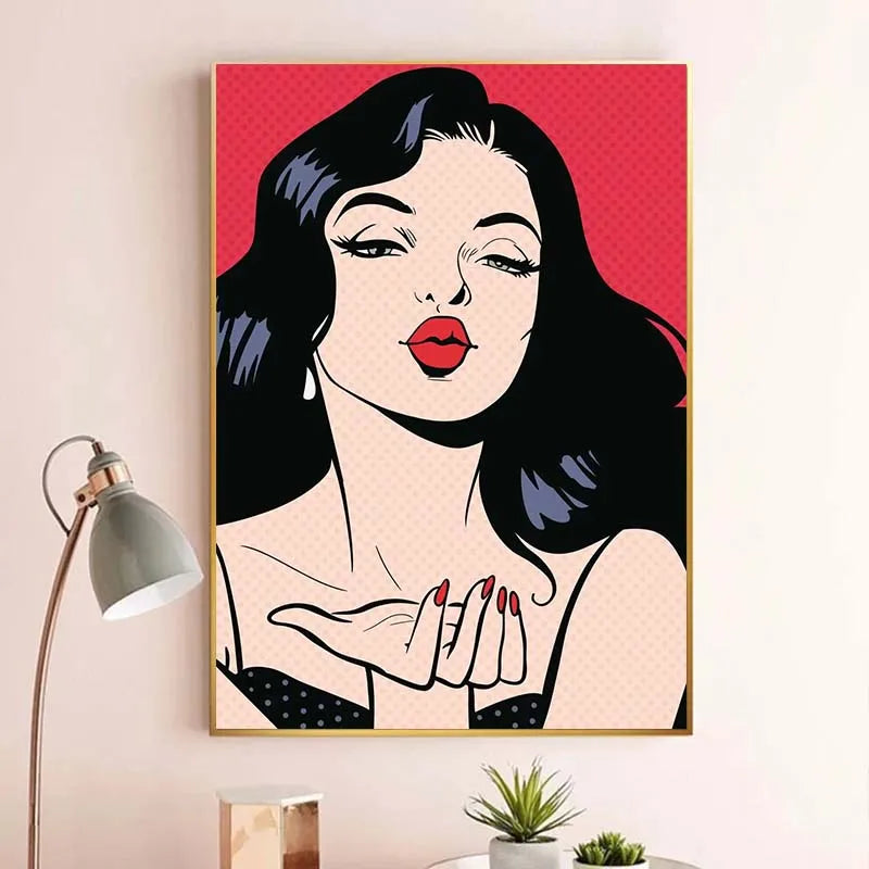 Fiery Femmes – Abstract Pop Art Canvas