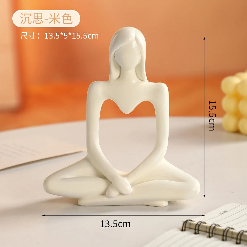 Nordic Abstract Couple Statue – Modern Art Figurine for Wine Cabinet, TV Stand & Home Décor