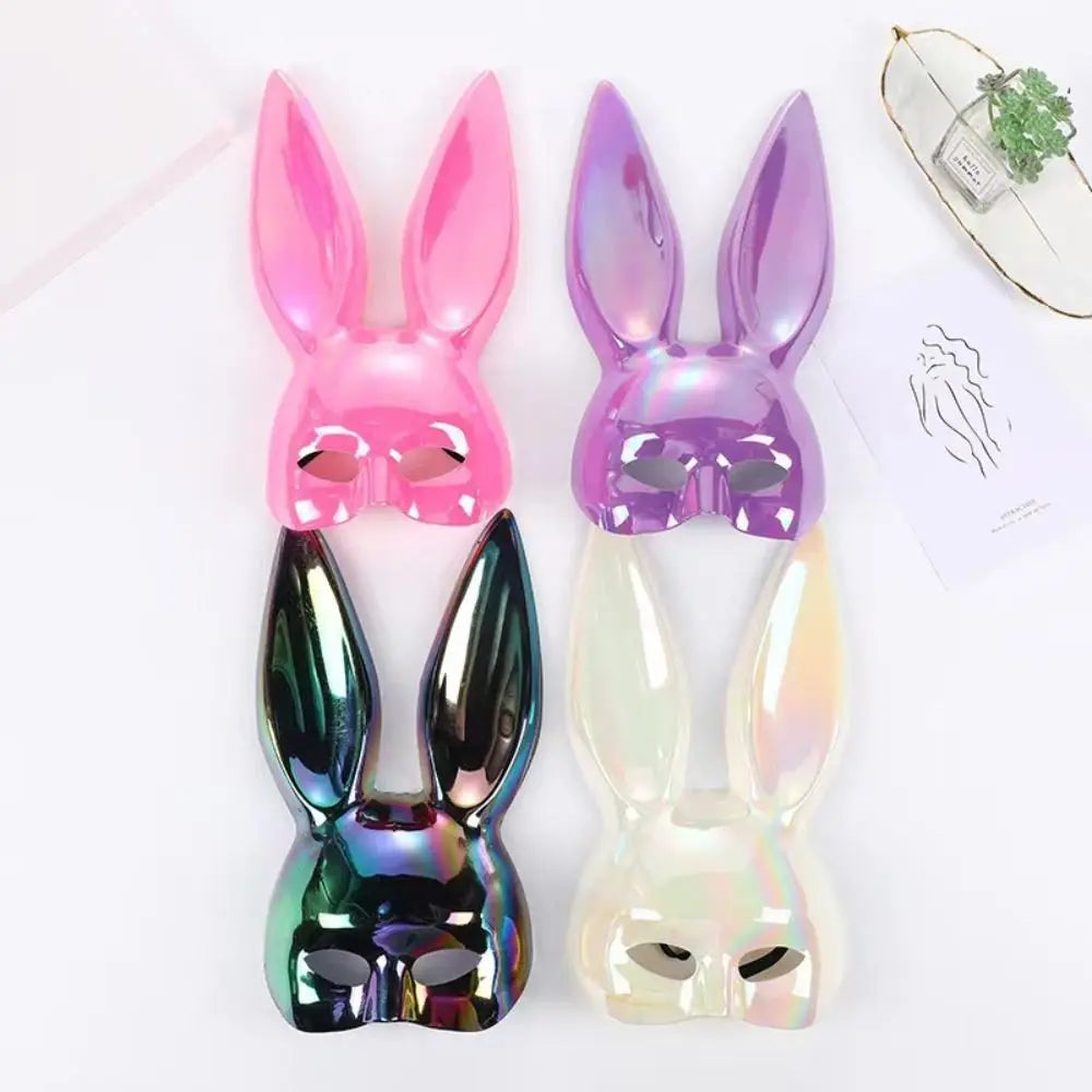 Colourful Rabbit Ear Cosplay Mask – Sexy Bunny Ears Half Face Cover
