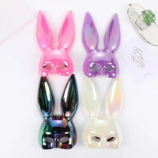 Colourful Rabbit Ear Cosplay Mask – Sexy Bunny Ears Half Face Cover