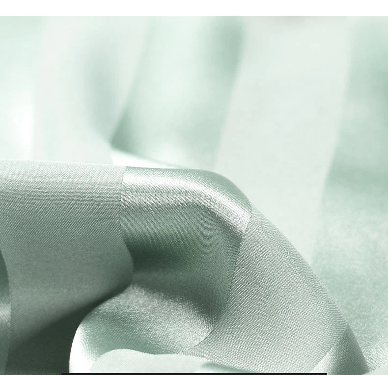 Men’s & Teen Boys Pajama Set – Thin Ice Silk Long Sleeve Sleepwear, Spring/Autumn Loungewear