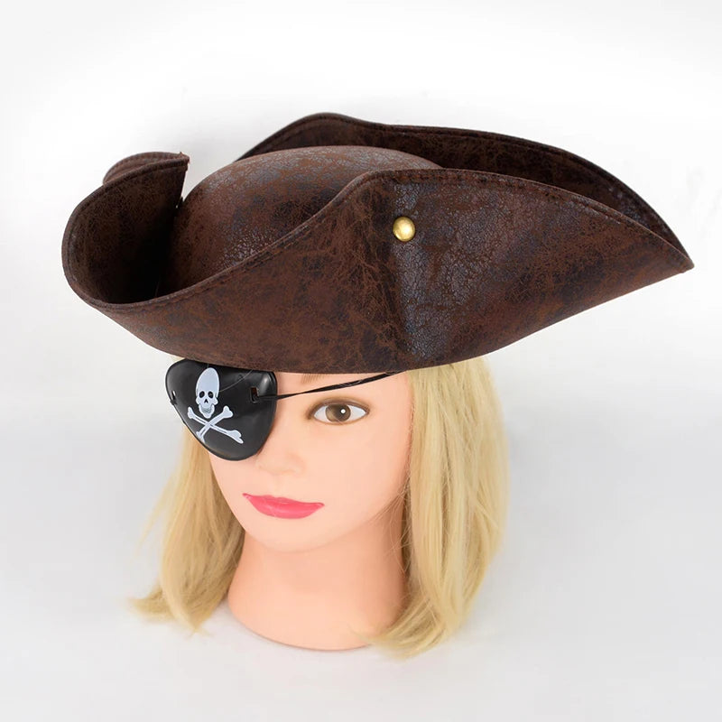 Naughty Pirate Captain Hat – Sexy Brown Tricorn for Adult Masquerade, Fantasy Play & Halloween Mischief
