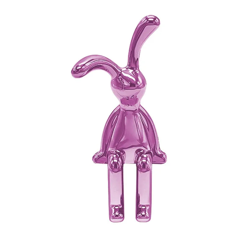 Long-Eared 3D Rabbit Figurine – Creative & Fun DIY Ornament for Home, Car, and Desk Decor
