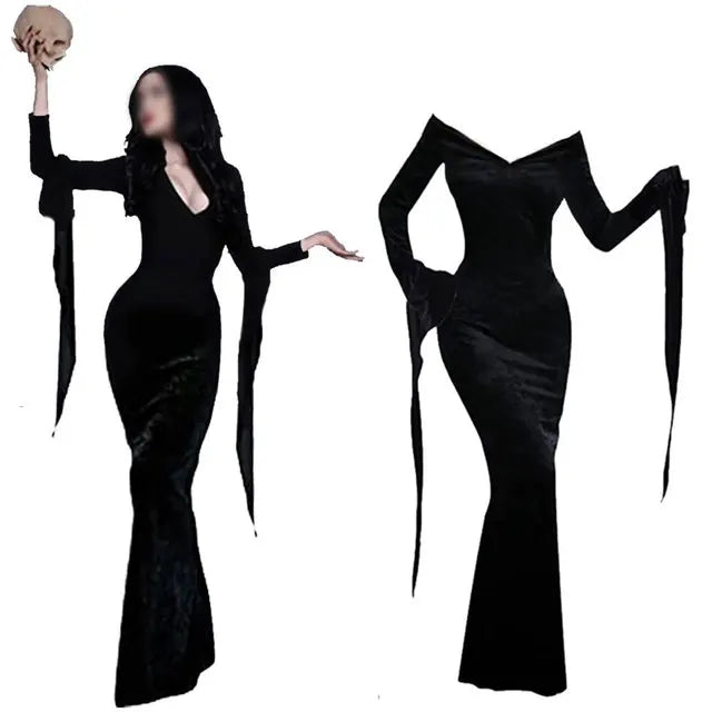 Addams Family Cosplay Costume Set Morticia Gomez Wednesday