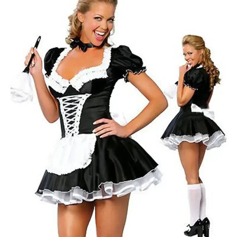 Adorable French Maid Cosplay Outfit – Lolita-Inspired Fancy Dress for Halloween, Parties & Costume Events