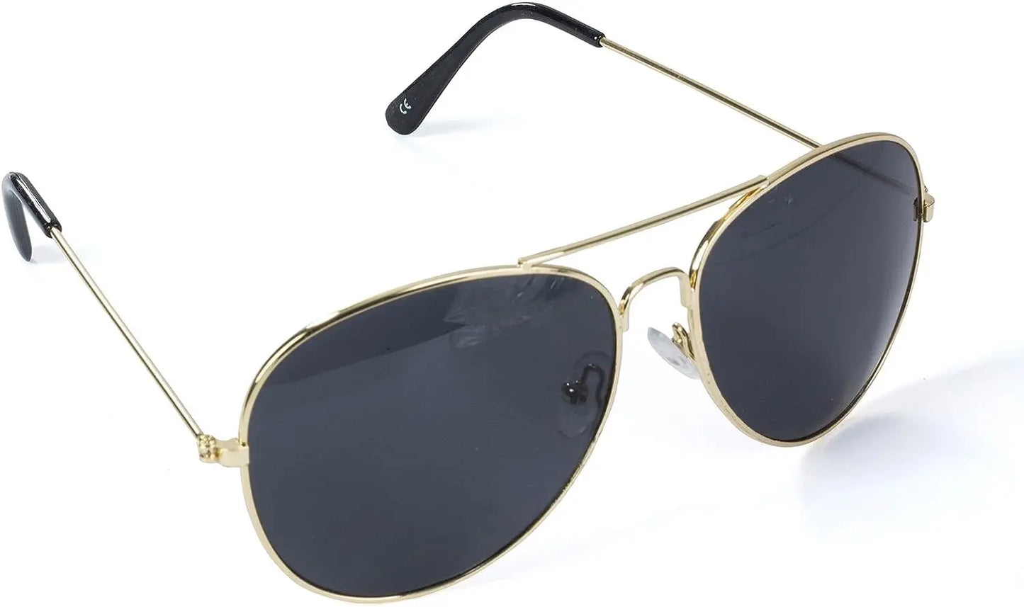 Pilot Costume Accessories Set of 4 – Hat, Badge, Tie & Sunglasses