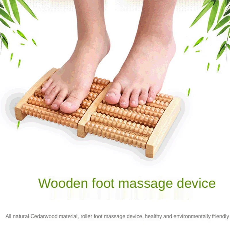 Stress & Pain Relief – Wooden Foot Therapy Roller