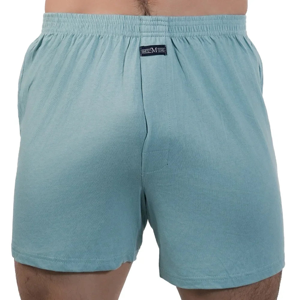 Men’s 100% Cotton Summer Pajama Shorts – Breathable, Casual Elastic Waist Home Shorts