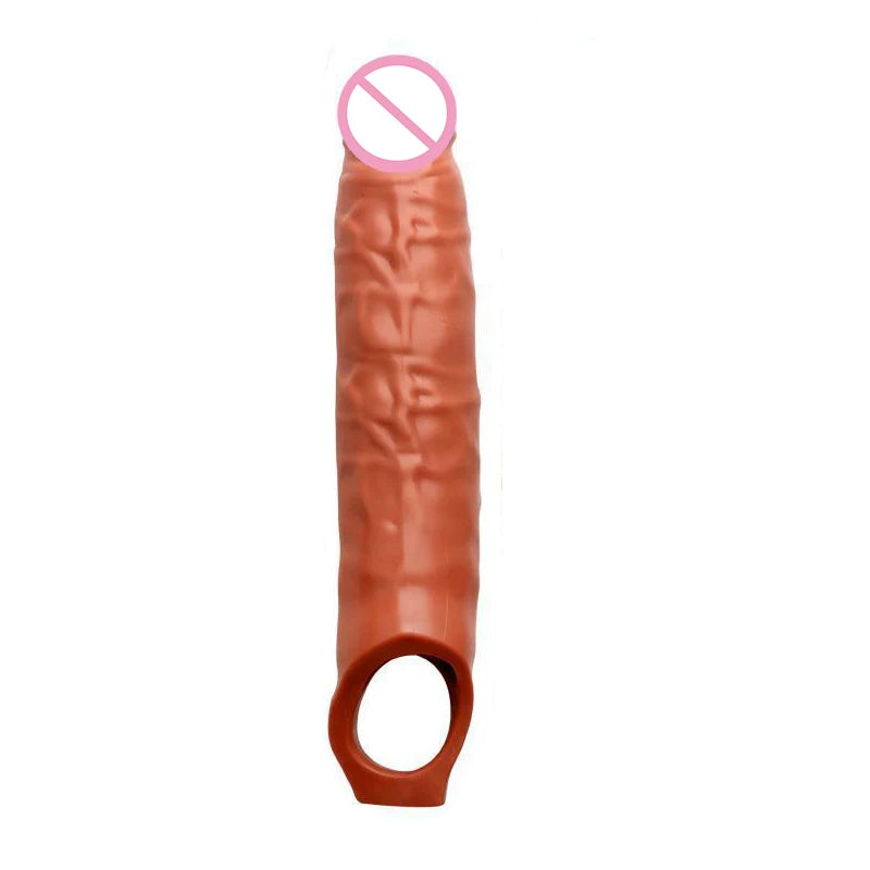 MaxExtend Cock Sleeve – Reusable Penis Extender with Ring Support for Delayed Ejaculation & Bigger Thrills