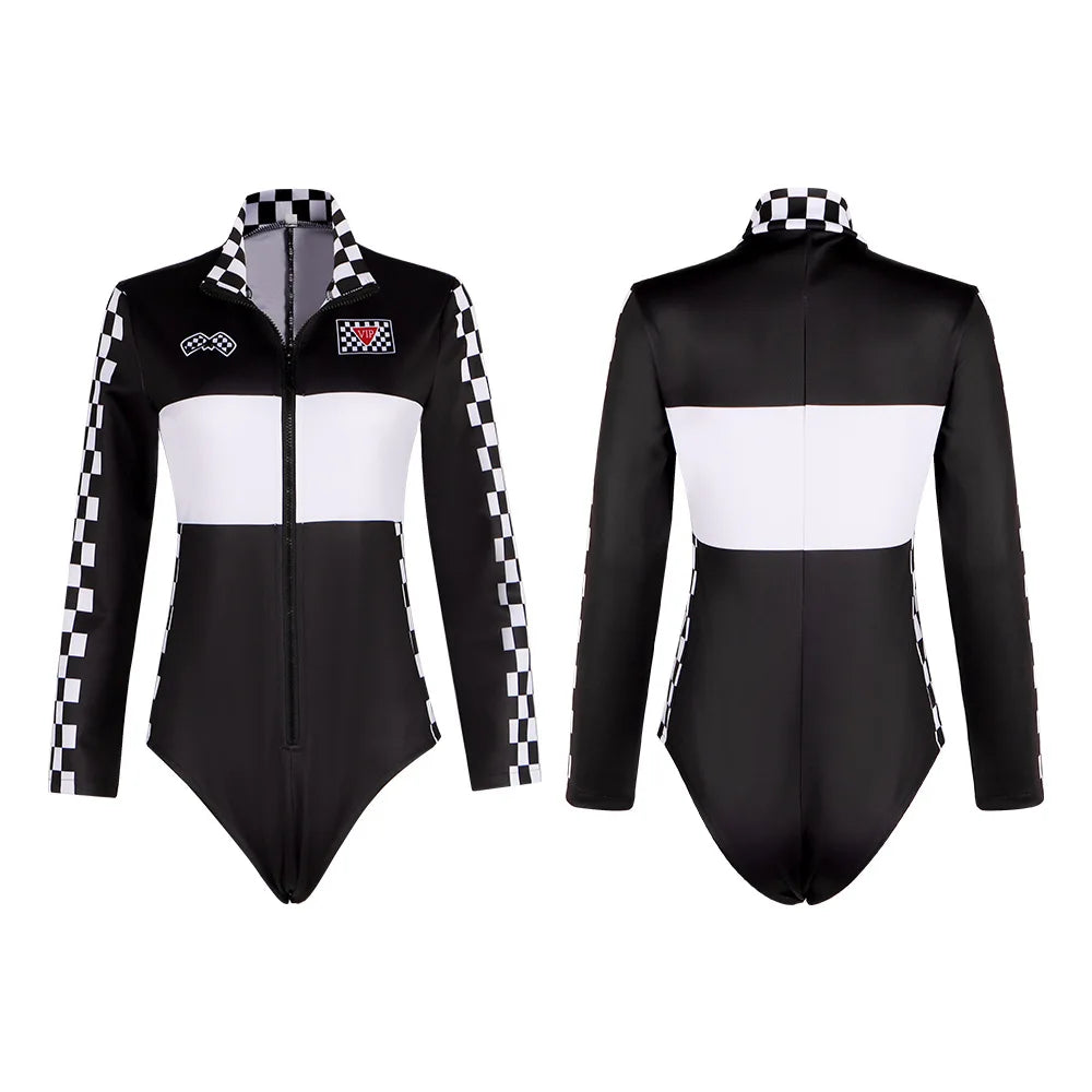 Sexy Race Queen Bodysuit – Long Sleeve Sexy Driver Costume Formula 1