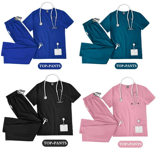 COLOURS Unisex Medical Scrub Set – Nurse & Doctor Uniform for Men and Women | Clinical Workwear Top & Pants for Hospital, Lab, Dental & Beauty Use