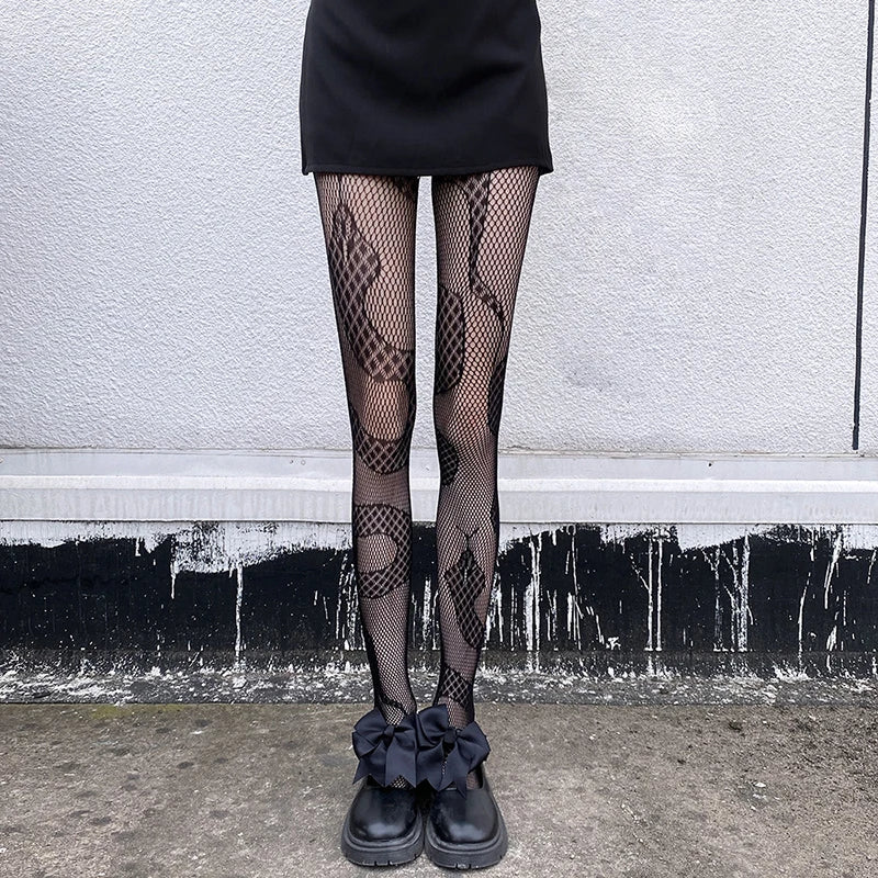 Gothic Allure – Sexy Lolita Fishnet Tights