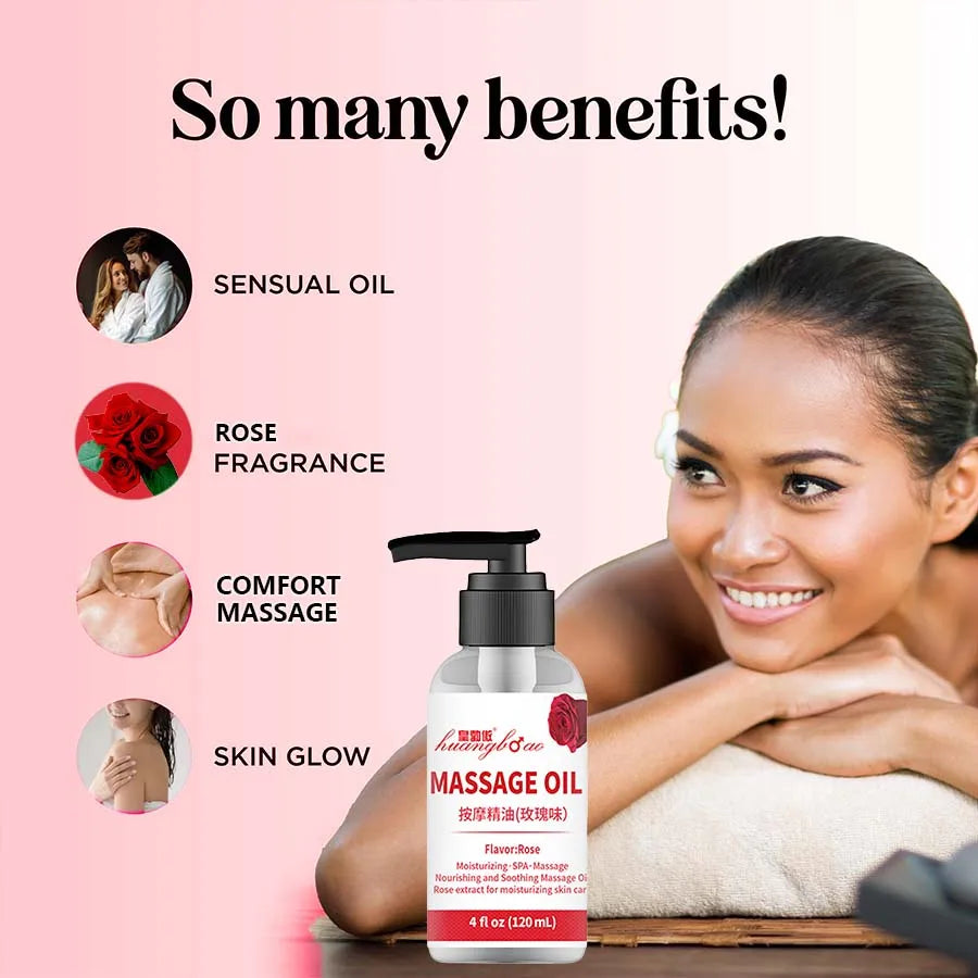 Natural Botanical Massage Oil – Organic Face & Body Oil for Relaxing, Moisturizing & Hydrating Skincare