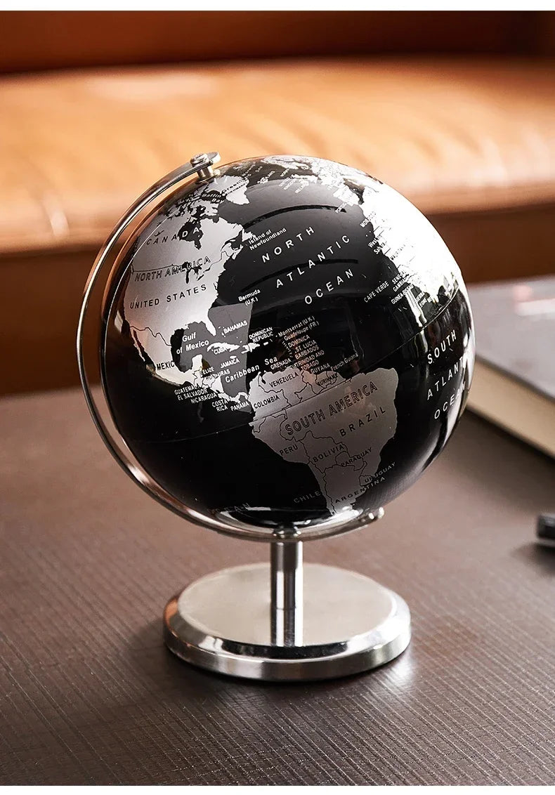Creative Rotating Metal Globe