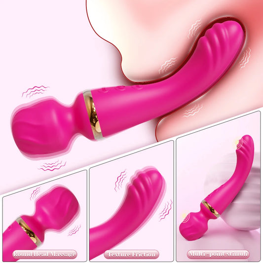 Velvet Pulse Magic Wand – Dual-Action G-Spot & Clitoral Vibrator