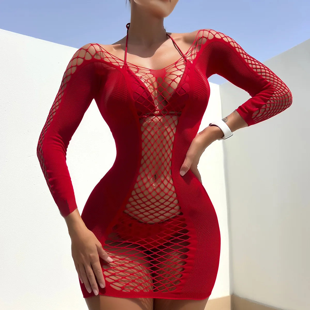 Irresistible Mesh Fishnet Catsuit Lingerie for Women