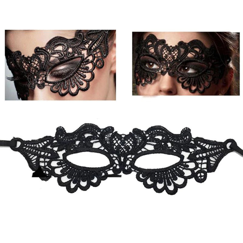 Sexy Black Lace Eye Mask – Erotic Masquerade Cosplay Accessory for Women’s Roleplay, Dance Parties & Intimate Fantasy
