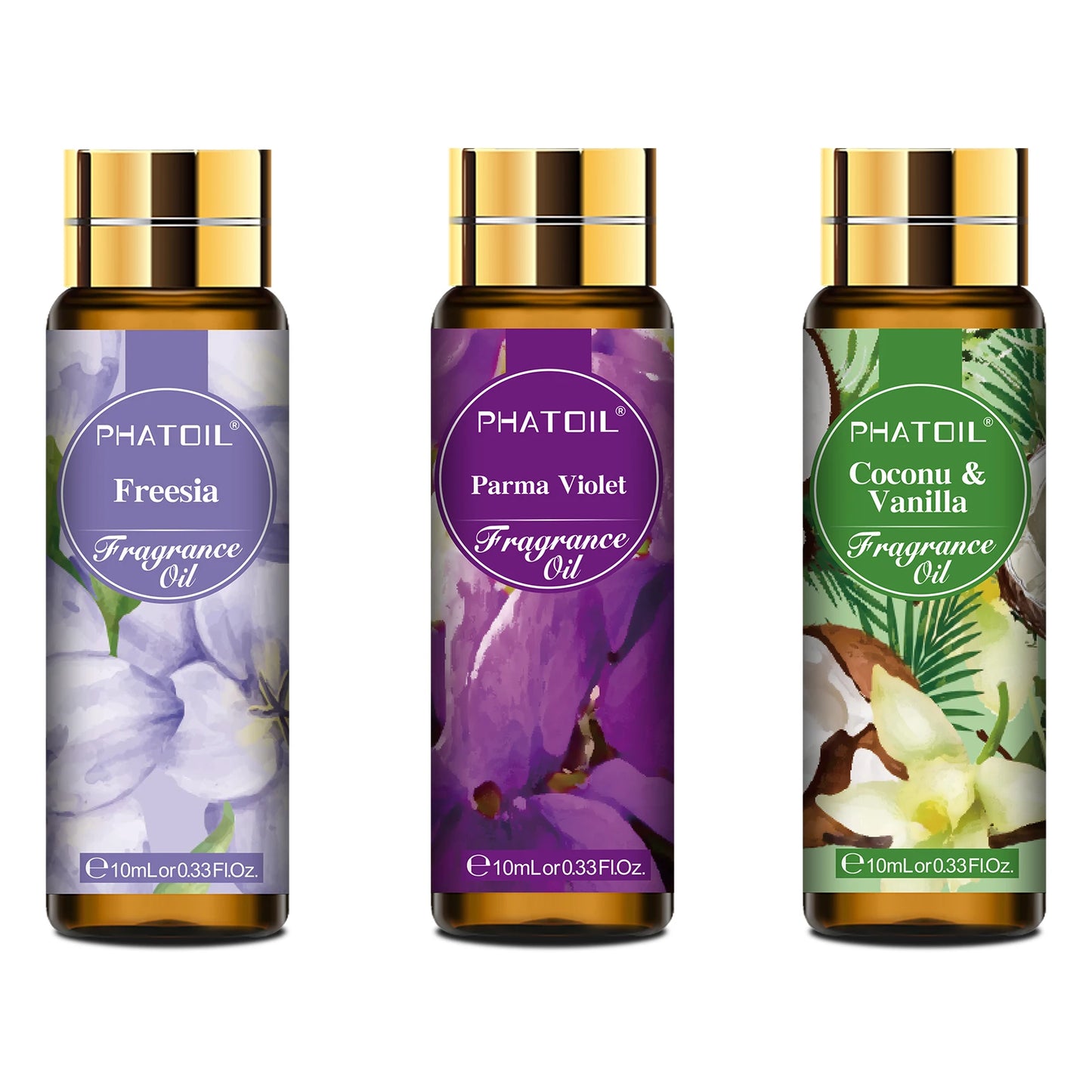 Coconut & Vanilla Fragrance Oil – Aromatherapy & Diffuser Scented Oils | White Musk, Bubble Gum, Baby Powder & More