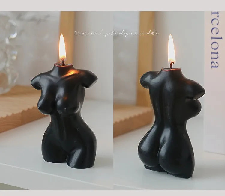 Busty Female Body Scented Candle – Artistic Decorative Candle for Home, Photography & Gifts