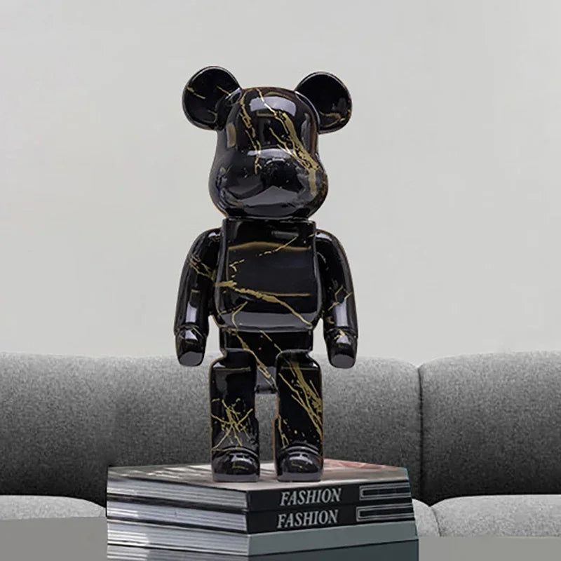 Graffiti Bear Figurine – Modern Abstract Animal Ornament & Money Jar | Home, Table & Room Decor