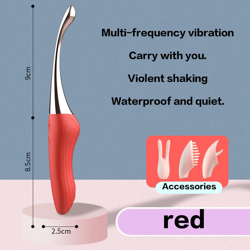 SensaVibe 3-Tip Pleasure Wand – 10-Speed G-Spot & Clit Teaser