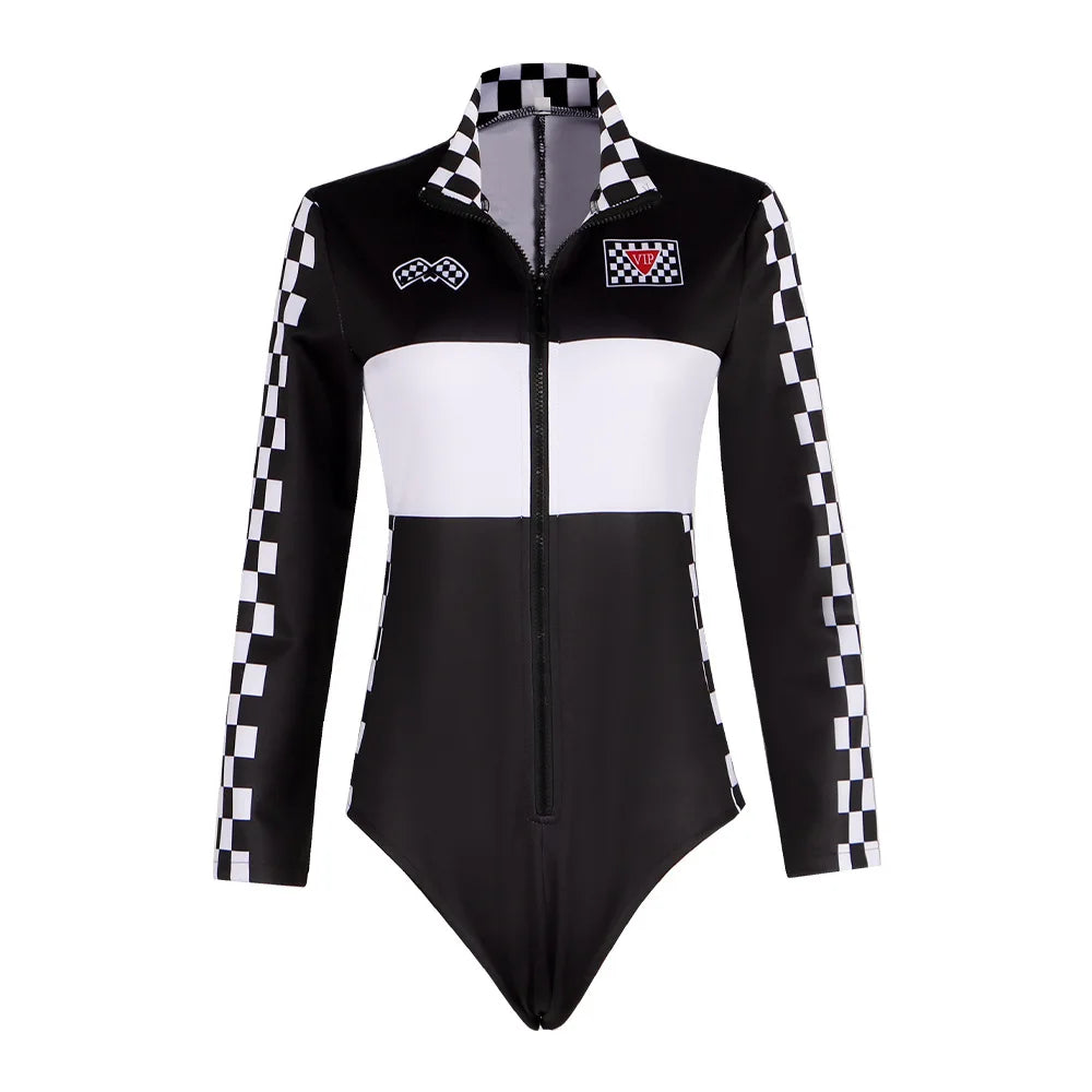 Sexy Race Queen Bodysuit – Long Sleeve Sexy Driver Costume Formula 1