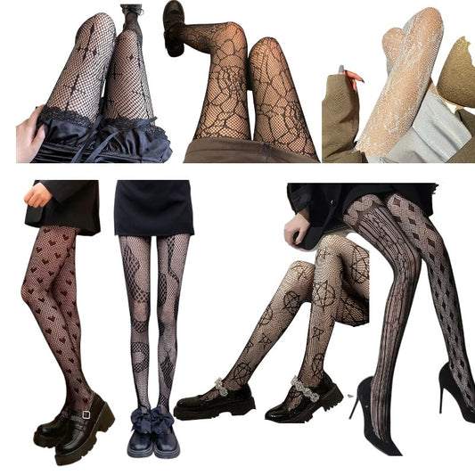 Gothic Allure – Sexy Lolita Fishnet Tights