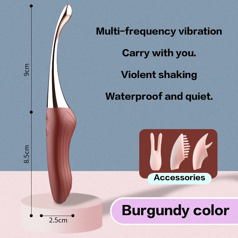 SensaVibe 3-Tip Pleasure Wand – 10-Speed G-Spot & Clit Teaser