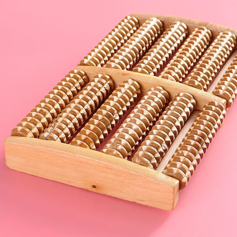 Stress & Pain Relief – Wooden Foot Therapy Roller