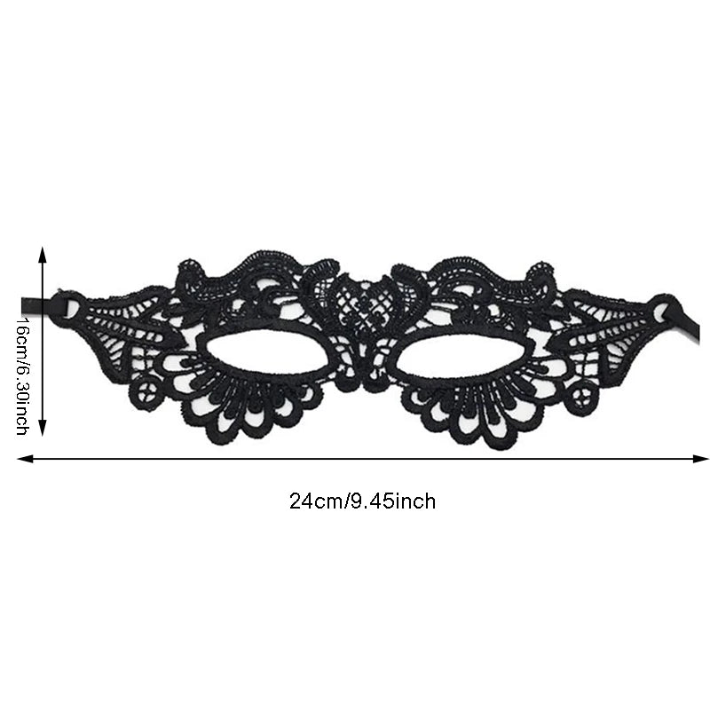 Sexy Black Lace Eye Mask – Erotic Masquerade Cosplay Accessory for Women’s Roleplay, Dance Parties & Intimate Fantasy