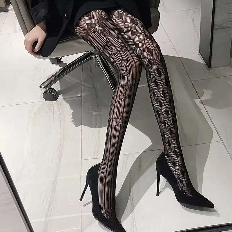 Gothic Allure – Sexy Lolita Fishnet Tights