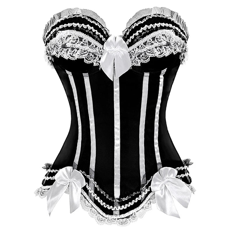 Sexy Black Mesh & Lace Mini Tutu Skirt with Bows + Corset – Flirty Multilayer Dancewear for Showgirls, Raves & Costumes