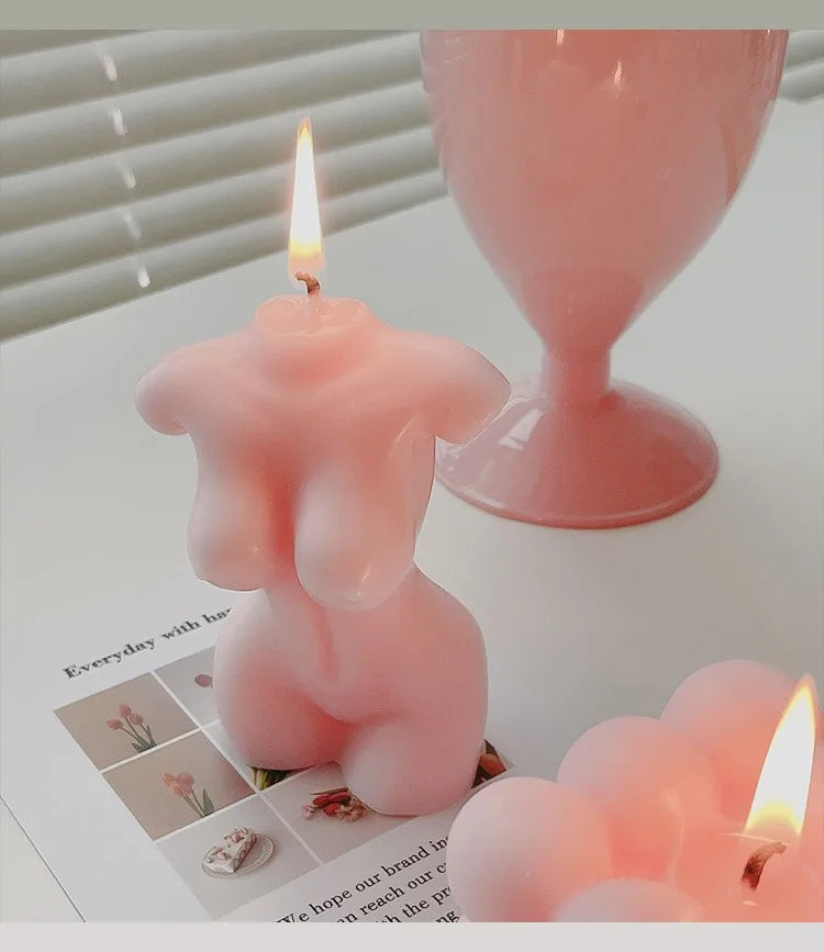 Busty Female Body Scented Candle – Artistic Decorative Candle for Home, Photography & Gifts