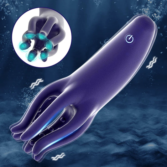 Glans Trainer & Penis Delay Vibrator – Soft Fingertip G-Spot Masturbator for Men – Endurance Trainer & Sensation Enhancer