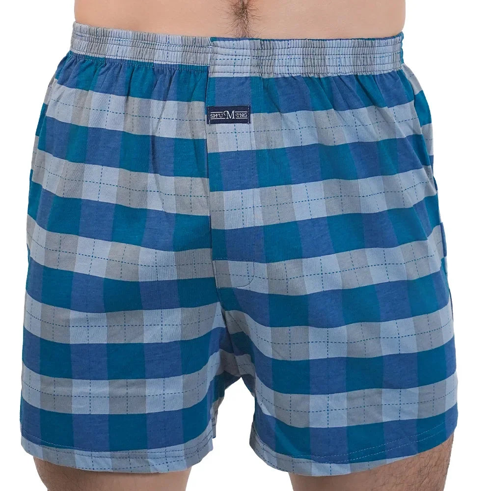 Men’s 100% Cotton Summer Pajama Shorts – Breathable, Casual Elastic Waist Home Shorts