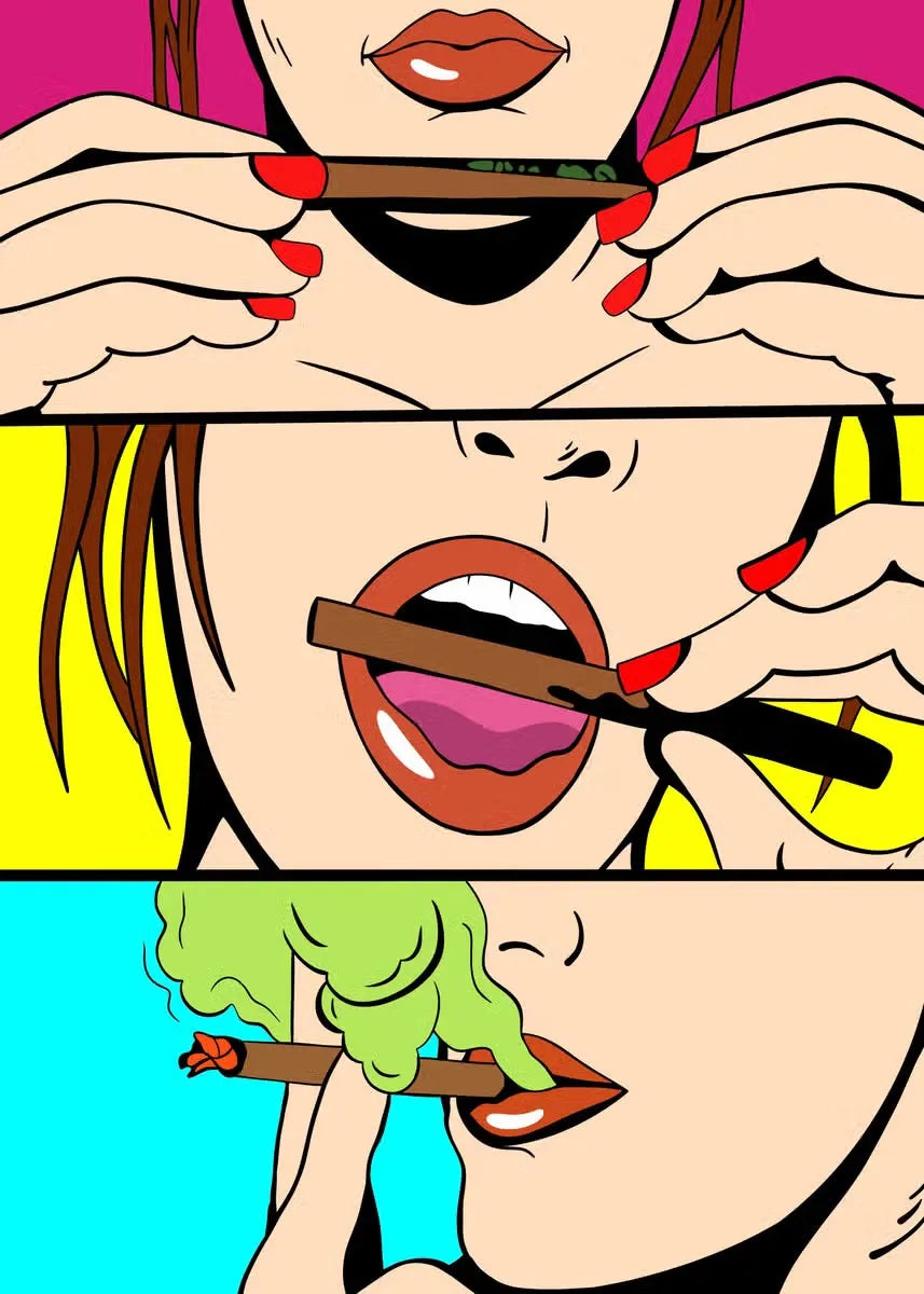 Fiery Femmes – Abstract Pop Art Canvas