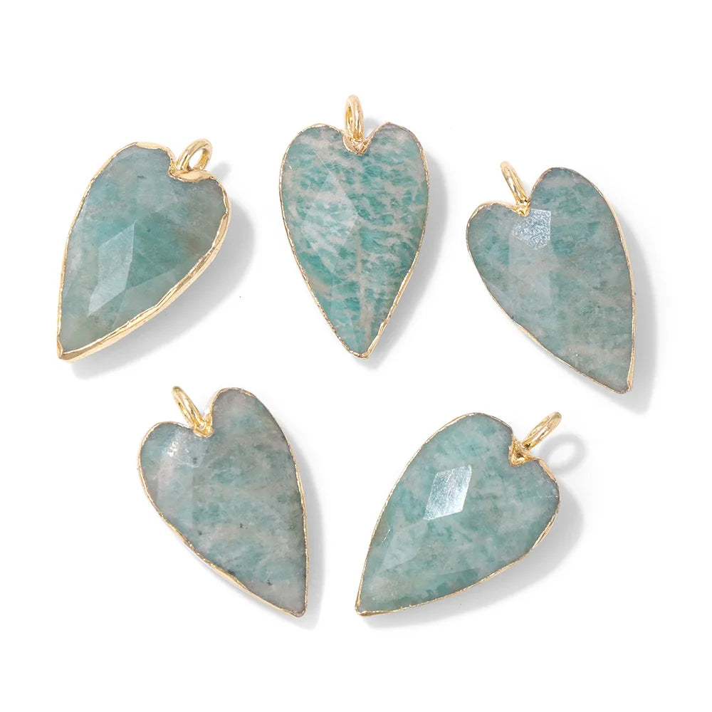 Heart Stone Crystal Pendant 13x20mm Different Colours Genuinely Beautiful Love Symbol Gift Present